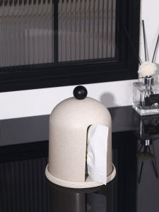 2025 New Creative Mid-Century Modern Living Room Tissue Box Roll Paper Tube Box Tea Table High-End Sensation Desktop Premium Tissue Box