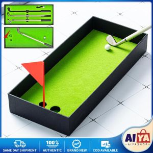 Simulated Golf Course Premium Mini Golf Putter Pen Set Office Gift for Men Ballpoint Creative Writing Supplies Durable