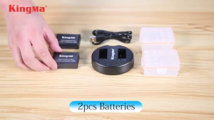 KingMa LP-E17 Battery and Micro USB Charger for Canon LPE17 EOS M3 M5 M6 Rebel SL2 T6i T6s Camera