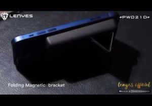 PW021D - Powerbank LENYES PW-021 D 5000mAh Wireless Fast Charging PD20W + 15W Magsafe Power Bank Transparan + stand Real Capacity Original