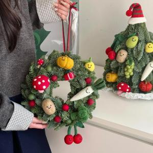 Christmas Tree Decoration DIY Material Kit Felt Woolberry Nobelsong Fruit Hanging Ornaments Festive Christmas Decoration