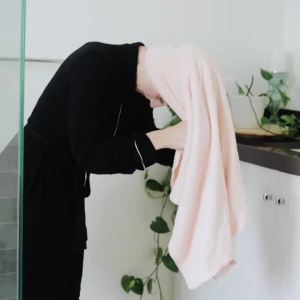 1/5Pcs Microfiber Hair Towel 63x105cm Extra Large Hair Turban Wrap With Elastic Band Absorbent Quick Dry Towels Bathroom SPA