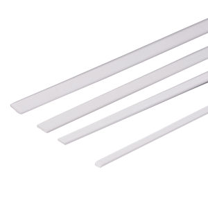 Long Handmade Plastic Rod DIY Model Hollow Solid Flat Plastic Tube Flat Bar Material for Craft And Model Making Tools