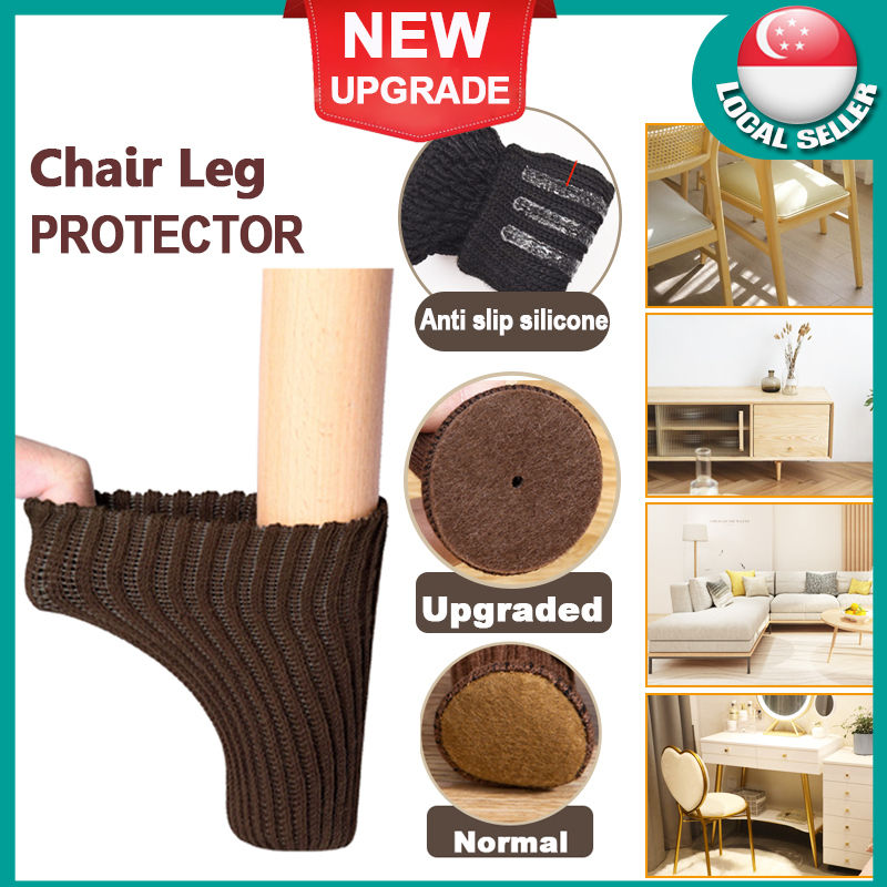 🇸🇬【SG stock】Quiet Chair Foot Cover Anti-Skid Wear-Resistant Chair Table Leg Cover Socks Protection Non-slip Floor Protectors For Furniture Legs Chair Table Leg Cover Socks Protection Non-slip Floor Protectors For Furniture Legs ChairCover Socks