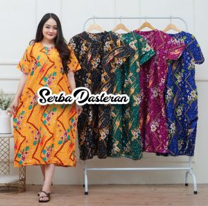 ( PAKET BUNDLING 5 pcs ) Daster Jumbo LD 120 cm Bahan Katun Rayon Mikro Adem Kancing Depan Motif Warna Random | Daster 20Ribuan | Daster 100Rb Dapat 5 Pcs | 5 Pcs Daster cuma 100Rb | daster 100 dapat 5 | Grosir Daster Murah