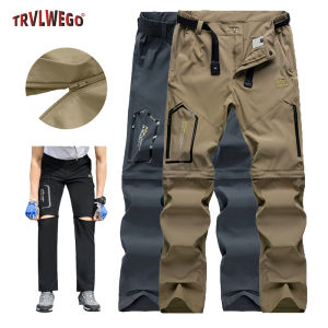 Mens Slim Fit Lightweight Casual Pants Multi Pocket Quick Drying for Travel Camping Hiking Fishing Spring Summer