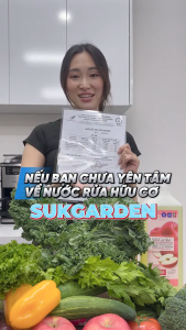 Combo 3 chai Nước Rửa Sinh Học SukGarden 128kg chiết xuất Enzyme thực vật - Hỗ Trợ Rửa Chén Bát Rau Củ Quả