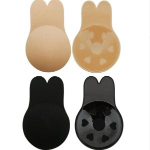 🇲🇾Ready Stock KL (1 Pair/2 Pairs) Plus Size (ABCDEF) Cup Rabbit Ear Women Lady Silicone Invisible Breast Lift Up Nu Bra Chest Paste Sticker Reusable Tape Bra