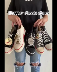 Warrior Classic LC Black White Sepatu Kasual Canvas Pria Wanita Original