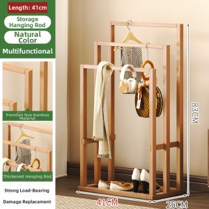 CHUJUN | Folding Bamboo Combination Clothes & Towel Rack