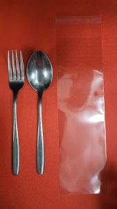 ถุงใส่ช้อนส้อม ซองใส่ช้อนส้อม ถุงแก้วฝากาว OPP