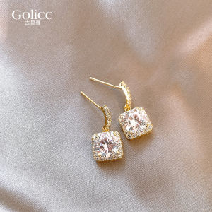 Elegant Micro-Set Diamond Stud Earrings Womens Luxury Unique Atmosphere Large Hoop Earrings Trendy New 2025 Niche Jewelry