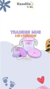 BOSU399 KANDILA BABY GELAS MINUM ANAK TRAINING MUG 300ml KDL007-9 / REFILL SEDOTAN BOTOL MUG KDL007-9