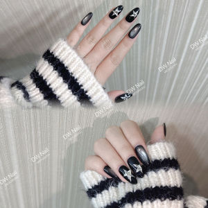 Luxurious DW Nail Starry Sky Design Hand Whitening High End Wearable False Nails Handmade Nail Art Beauty Tools from China