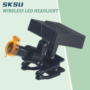 Wireless Portable LED Headlight with Clip Type Dental Oral Cavity Lamp Magnifying Glass Myopia Glasses Halo 5W