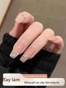 MONLEYTA | Nhựa móng tay thủ công Pure Handmade Wearable Nail Art Autumn Winter Short Style Complete Móng tay dán cao cấp Món quà năm mới