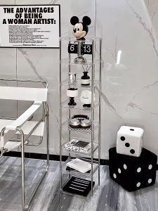 MUJIE ตู้เสื้อผ้าแบบมีชั้นหลายชั้นสำหรับห้องนอนและห้องนั่งเล่น จัดระเบียบของขึ้นด้วยวัสดุพลาสติกแบบเรียบง่าย