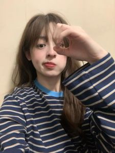 Loose Fit Long Sleeve round Neck Striped T-Shirt Womens Early Autumn Korean Style Innerwear Outerwear Base Shirt Slimming Top