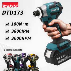 Makita | Makita DTD173 18V Cordless Impact Driver 180N.m Brushless Electric Drill Screwdriver LED Multifunction Household Power Tools