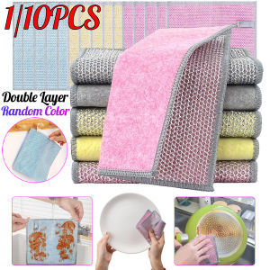 10/1PCS Coconut Scrubber Pads Reusable Double Sided Non-Scratch Cleaning Cloth for Pots Pans Cookware Kitchen Cleaning