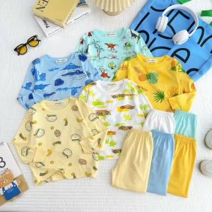 BỘ dài tay thun lạnh minky mon áo in hình quần trơn mềm mịn cho bé trai/bé gái size 10-30kg)