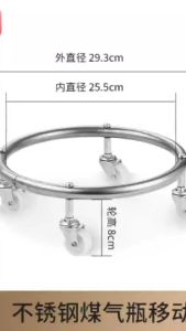 ฐานกระบอกถาดถังถังแก๊สคงที่องศาหมุนได้ที่วางถังแก๊สพร้อมล้อสําหรับห้องครัวในร่ม