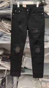 Quần dài jean nam mẫu mới đẹp màu đen pha xám chất vải co giãn giá cực rẻ  2022