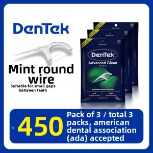 Dentek | Fluoride Containing Ultra Fine Mint Round Dental Floss Sticks
