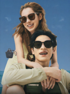 Beneunder | Round Square Large Frame Folding Sunglasses Women Driving UV Protection Sunscreen Round Face Cheek Sun Glasses
