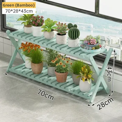 YUHONG | Indoor Balcony Multifunctional Bamboo Shelf Floor-standing