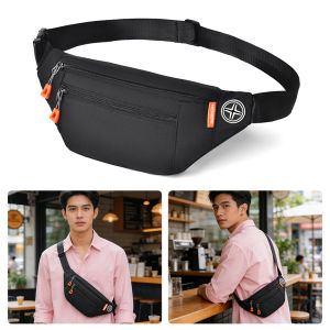 MENSPE Sports Bag Waist Bag Chest Bag Crossbody Chest Bag Multi-Functional Fitness Bag Small Waist Pouch Waterproof Wear-Resistant Waist Bag with Adjustable Strap for Workout Running