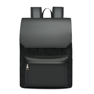 Waterproof Business Commuter Laptop Backpack Trendy High School University Student Bookbag Dual Shoulder Bag Geometric Pattern