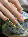 Emerald Green Nail Drill Flat Bottom Decorative Accessories Popular Network Products New Model 2025 Jewelry Nail Art Tools. 