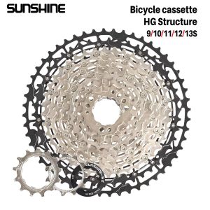 SUNSHINE Ultralight Bicycle Cassette Freewheel Carbon Steel Material 9/10/11/12/13 Speed HG Structure Sprocket for Mountain Bike