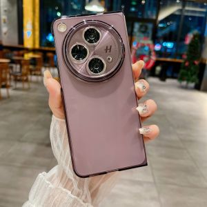 Ultra-Thin Transparent Magnetic Stand OPPO Find N3 Folding Screen Phone Case Scratch-Resistant Protective Cover Hard Shell