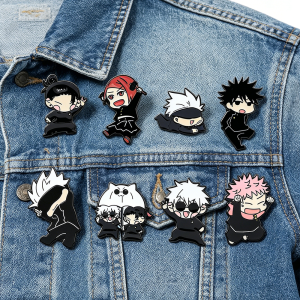 Bandai | 8Pcs Cute Anime Character Enamel Pins Cartoon Q Version Lapel Brooch Badges Set Metal Pins for Denim Backpack Clothing