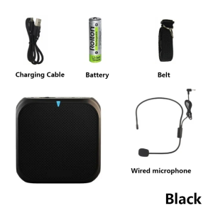 Portable Microphone Loudspeaker Voice Amplifier Recorder Mic Speaker Audio Mini Wired Mikrofon Mike Sound Battery Kit Headset