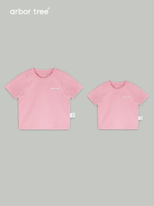 ArborTree Organic Cotton Short Sleeve T-Shirt Breathable Lightweight Summer Children Parent-Child Style Sweat Absorbent Kids Clothes