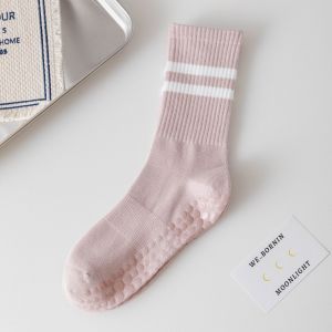 Thickened Yoga Socks Anti-Slip Fitness Sports Womens Running Rope Jumping Long Tube Floor Socks Absorbent Pilates Mat Socks