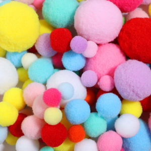 Assorted Pompom 10/15/20/25/30mm Fluffy Soft Pom Poms Balls Mixed Pompoms for DIY Crafts Wedding Decor Kid Toy Sewing Supplies