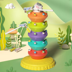 Giao nhanh 2h Đồ chơi chim gõ kiến bắt Sâu Sinh động Vui nhộn cho 2 cùng chơi có nhạc và xoay