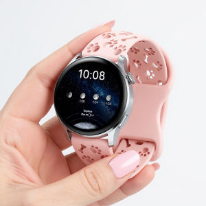 Dog Paw Silicone Strap for Samsung Galaxy Watch 7 6 5 4 Classic Correa bracelet for Amazfit GTR for Huawei for Xiaomi for Garmin
