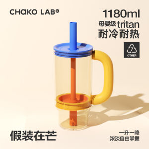 Chakolab Large Capacity Straw Cup Ins Style Birthday Gift Women Summer Beverage Container Tritan Material Simple Design