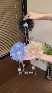 ที่หนีบผมดอกไม้ลูกไม้ดีไซน์ผีเสื้อสำหรับผู้หญิง