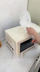 ONE-C1172 Plastik Penutup Karet Pelindung Debu Isi 10pcs / Plastik Transparan Penutup Perabotan