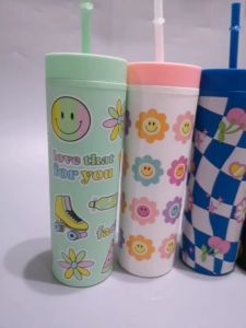 แก้วน้ำ Good Vibes collecion ลายน่ารักมาก (BOT107)