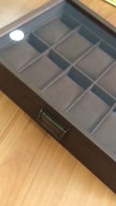 Lala Home กล่องใส่นาฬิกา 3/6/12 ช่อง ไม้วอลนัทแท้ ฝากระจก เกรดพรีเมี่ยม ทนทาน หรูหรา Premium Walnut Wooden Watch Box