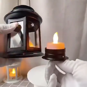 black or white color Iron european Star Pendant Lantern Candle Light Holder Candlestick Vintage French Home Decoration