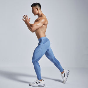 High Elastic Fitness Sports Tight Pants Mens Basketball Running Compression Long Trousers Training Base Layer OMG Trendy Brand