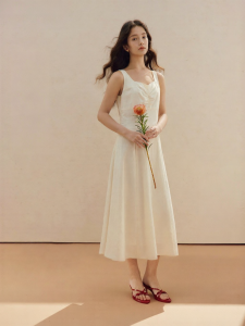 INMAN | French Style Slimming Linen Dress